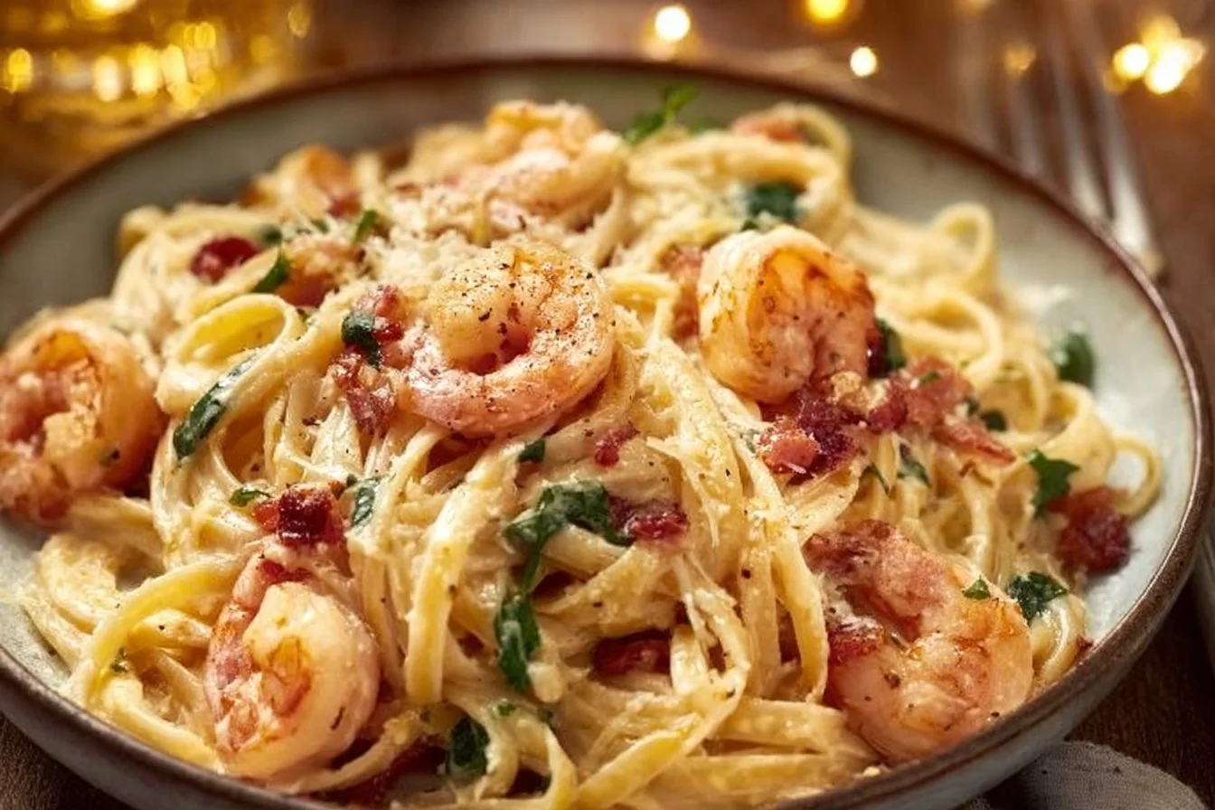 Creamy Tuscan Shrimp Linguine