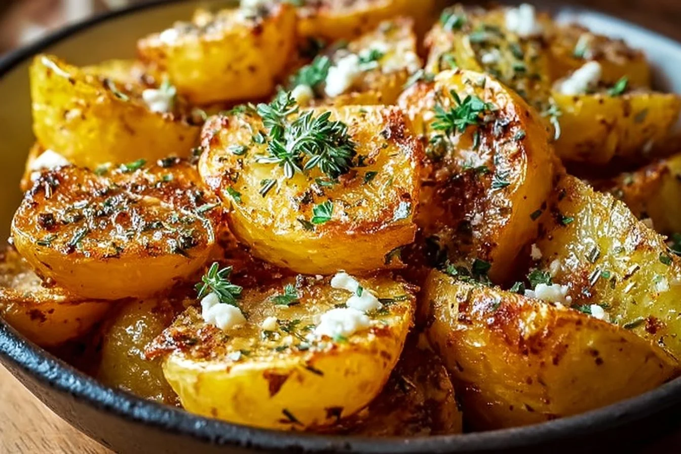 Crispy Lemon Greek Potatoes