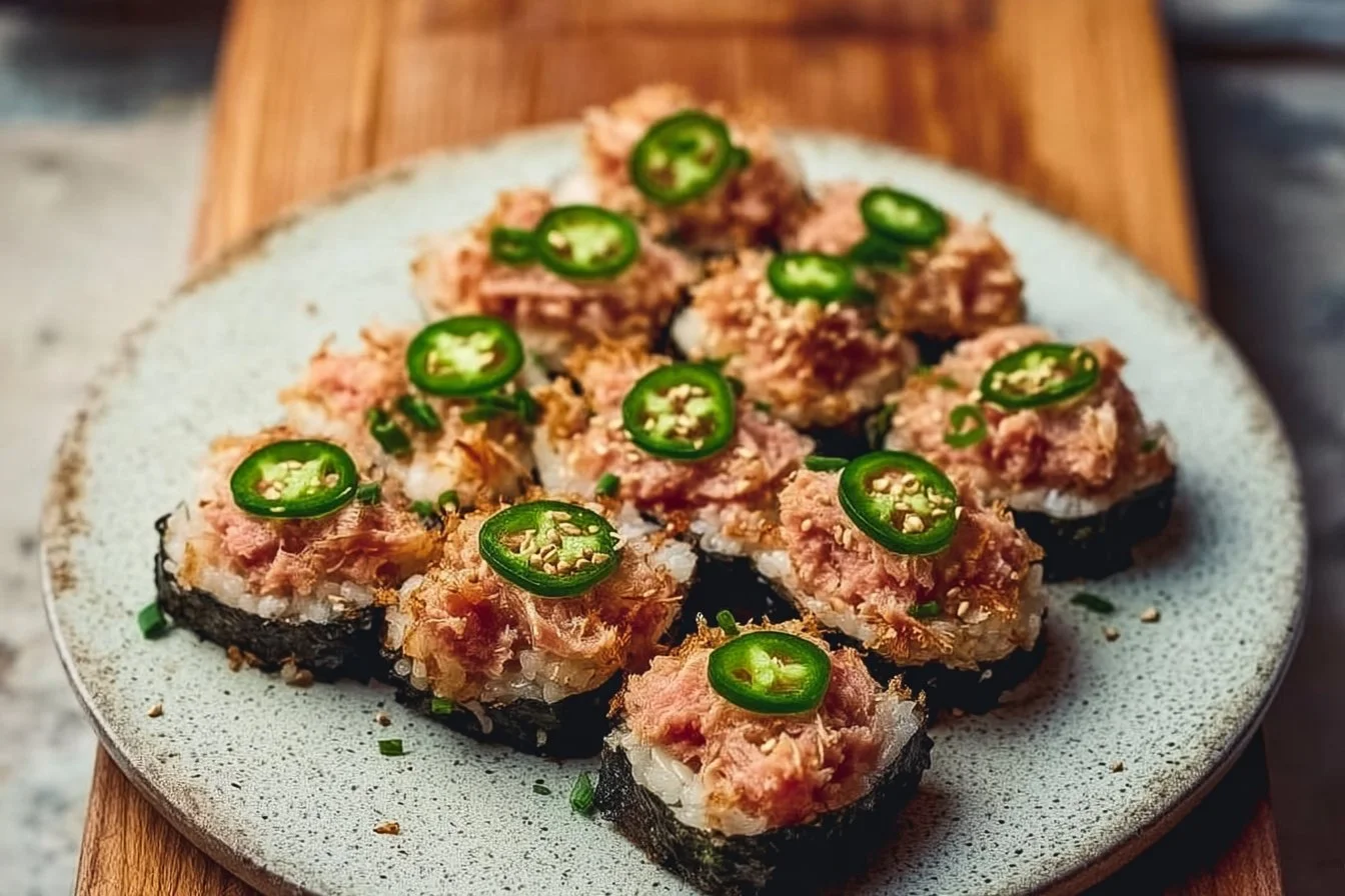 Crispy Rice Spicy Tuna Rolls