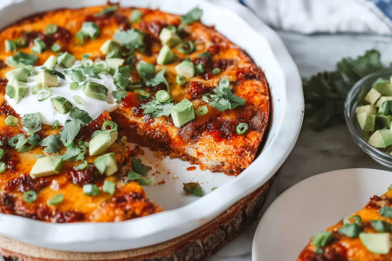 Crustless Taco Pie (Keto Taco Pie + Low Carb, Gluten Free)