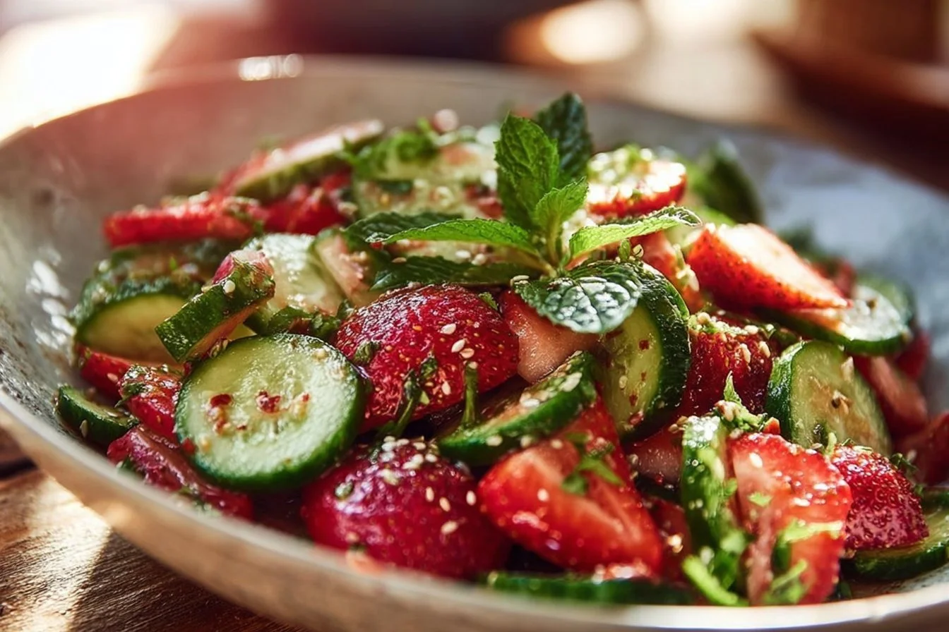 Cucumber Strawberry Salad