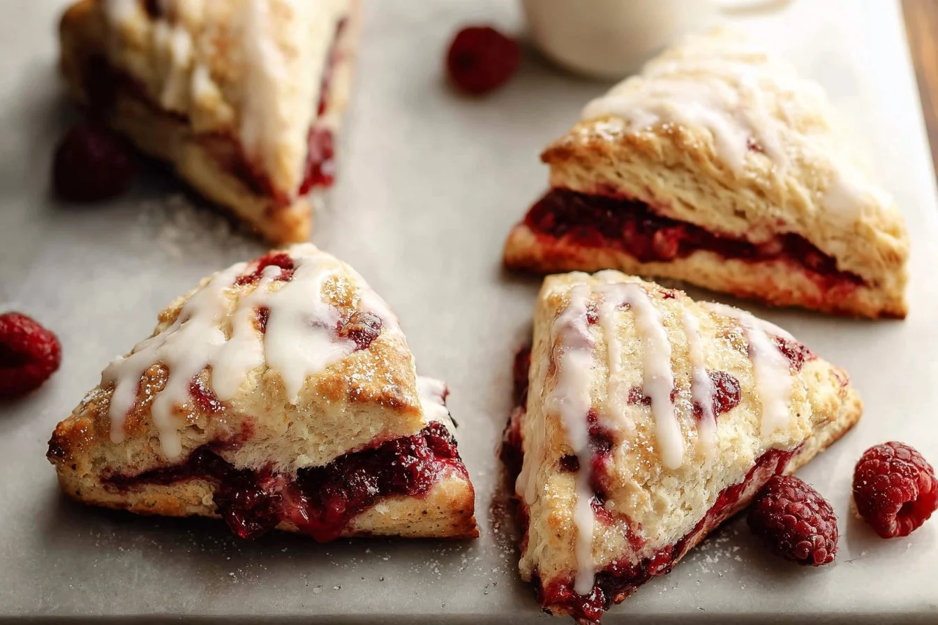 Flaky Raspberry Scones