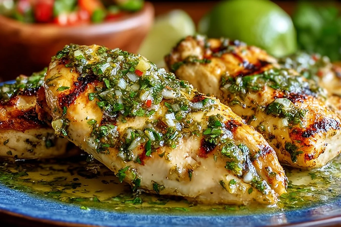 Grilled Salsa Verde Pepper Jack Chicken