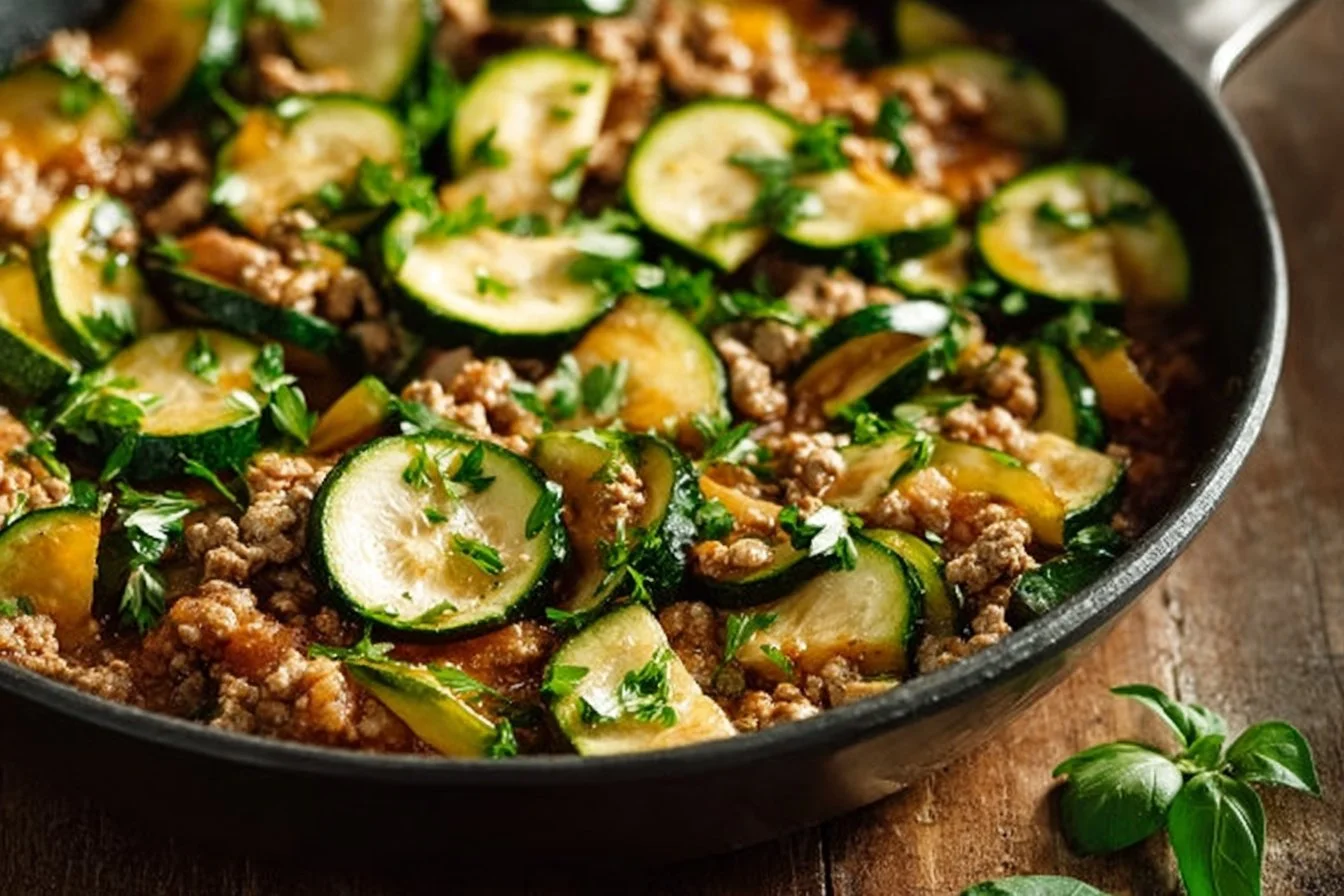 Ground Turkey and Zucchini Skillet