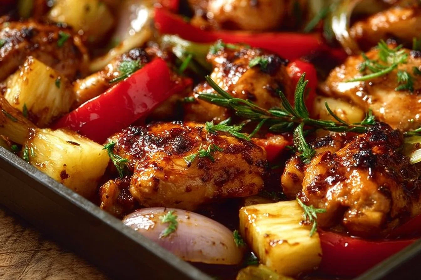 Hawaiian Chicken Sheet Pan