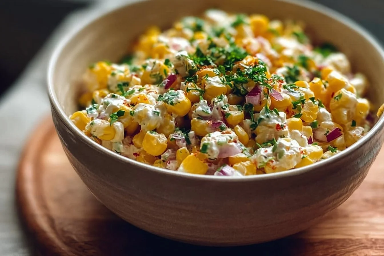 Healthy Street Corn Salad with Greek Yogurt