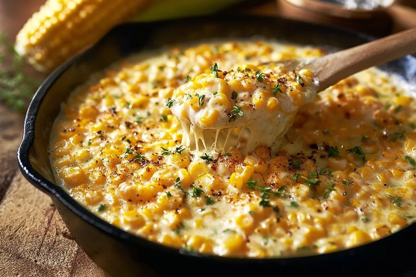 Honey Butter Creamy Skillet Corn