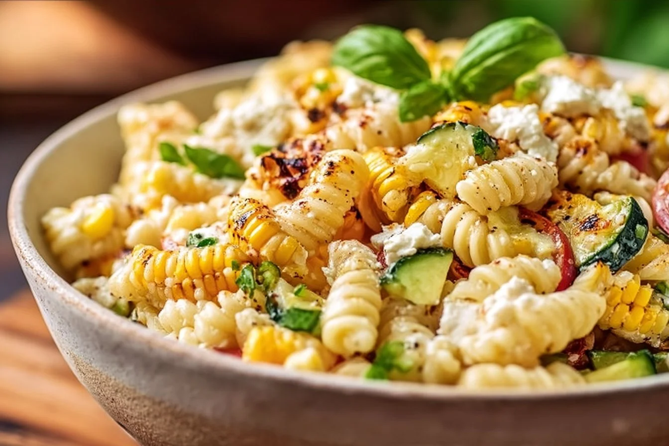 Juicy Street Corn Pasta Salad