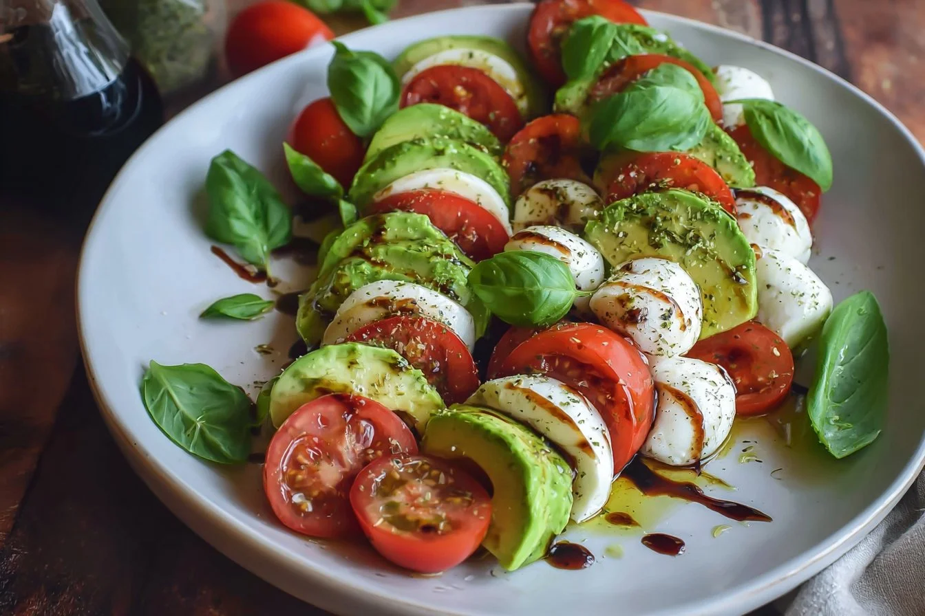 Light Avocado Caprese Salad