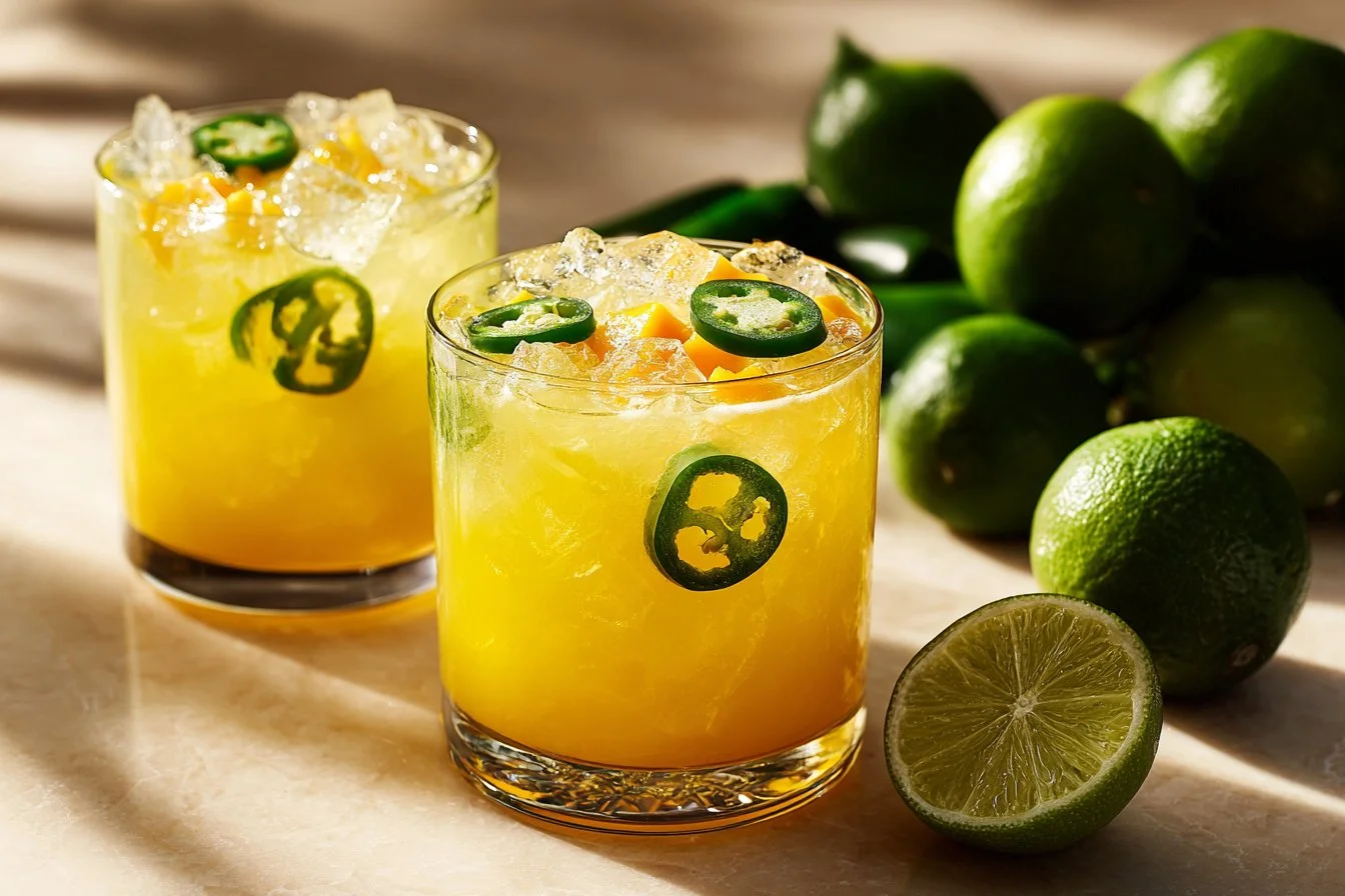 Refreshing Mango Margarita cocktail with vibrant mango and lime flavors