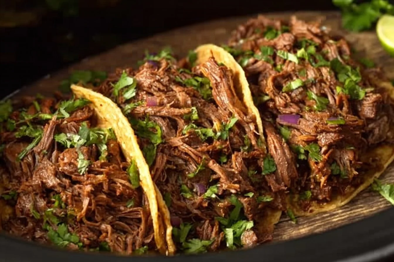 Crock Pot Mexican Shredded Beef Tacos