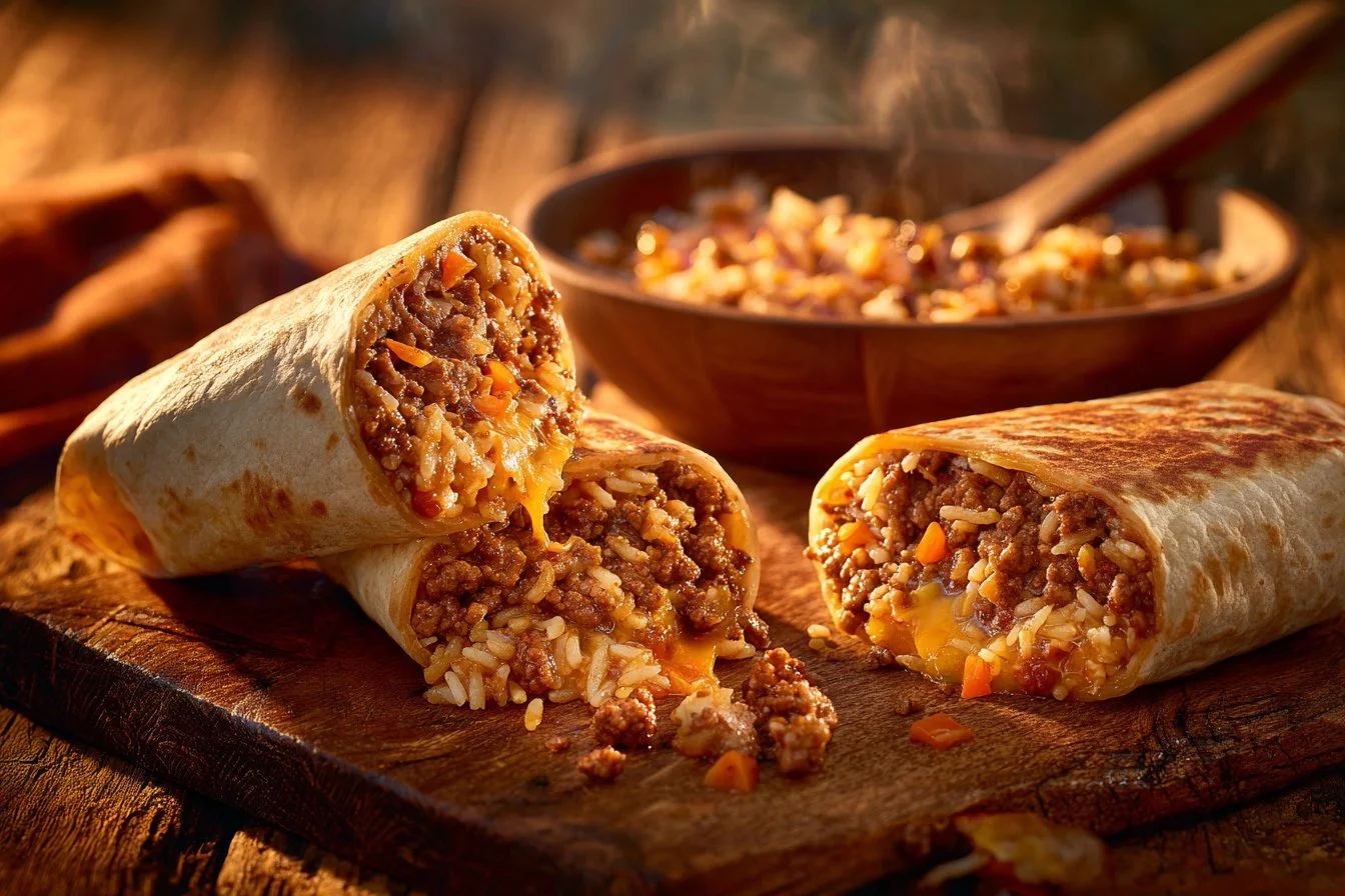 Deliciously prepared perfect beef taco with fresh ingredients and toppings.