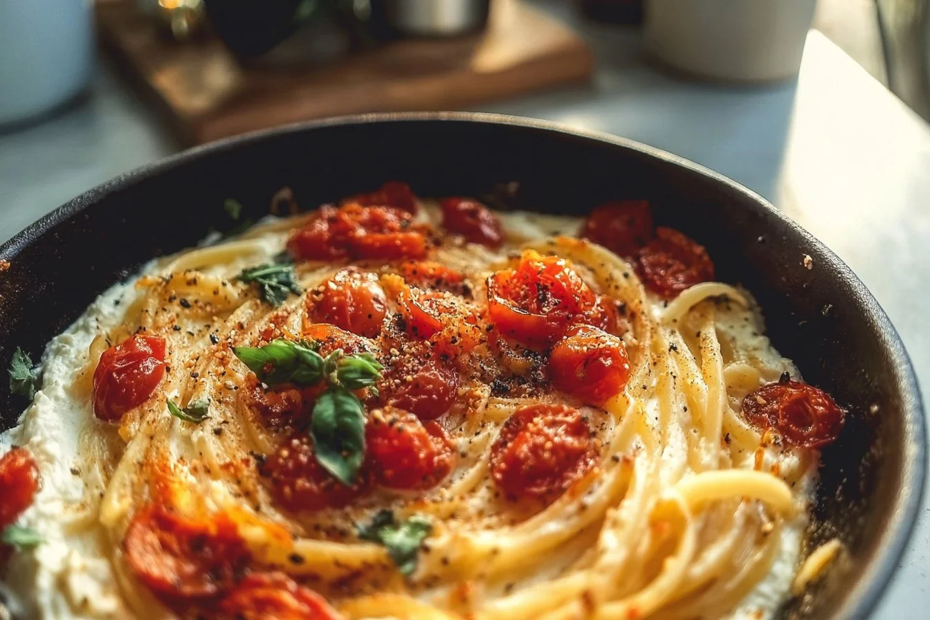 Roasted Tomato and Garlic Ricotta Pasta