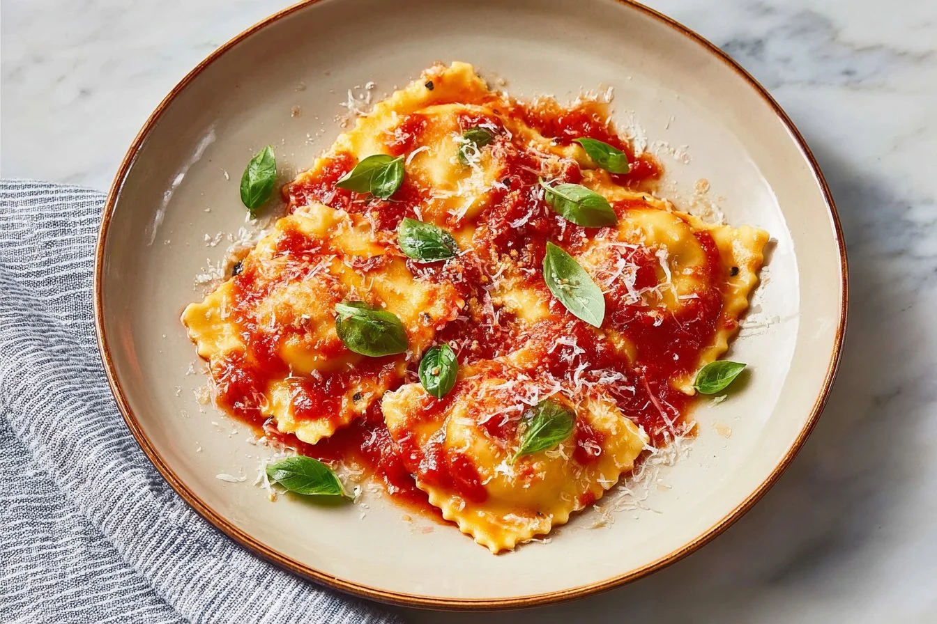 Delicious slow cooker lasagna served in a bowl with layers of cheese and sauce.