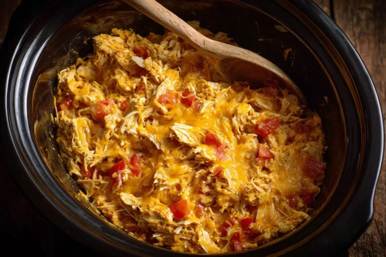 Delicious slow cooker queso chicken tacos served on a plate