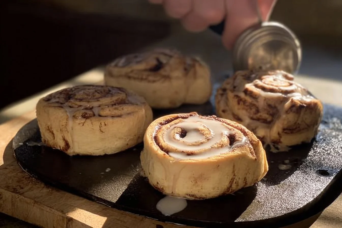Smashed Blackstone Cinnamon Rolls