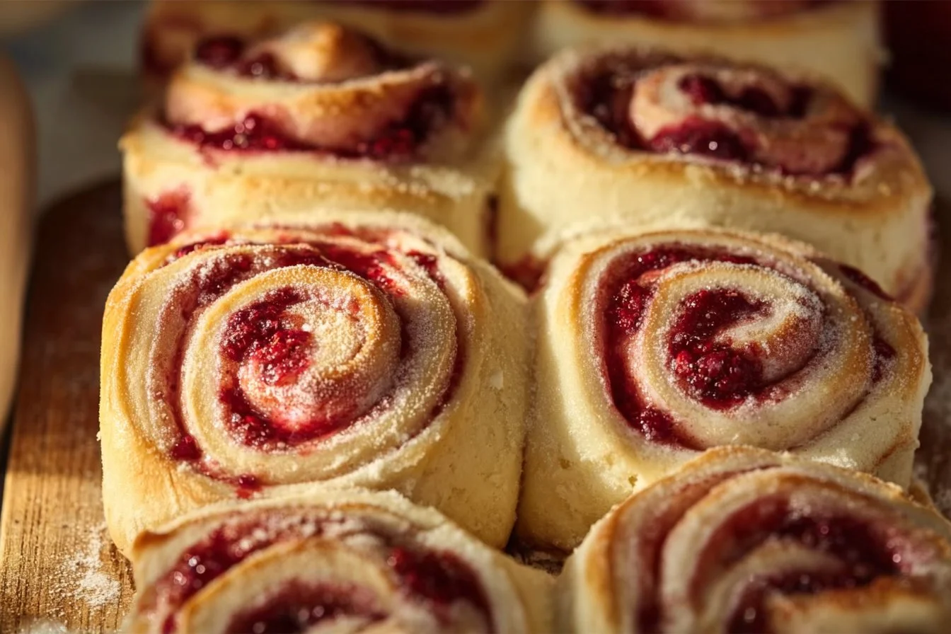 Sourdough Raspberry Sweet Rolls