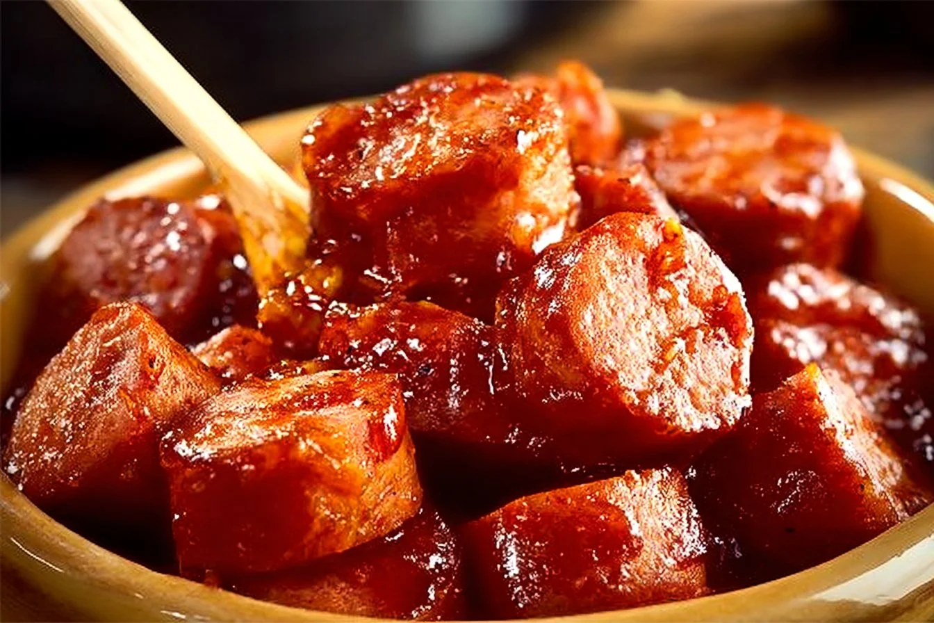 Crockpot Sweet and Spicy Kielbasa Bites