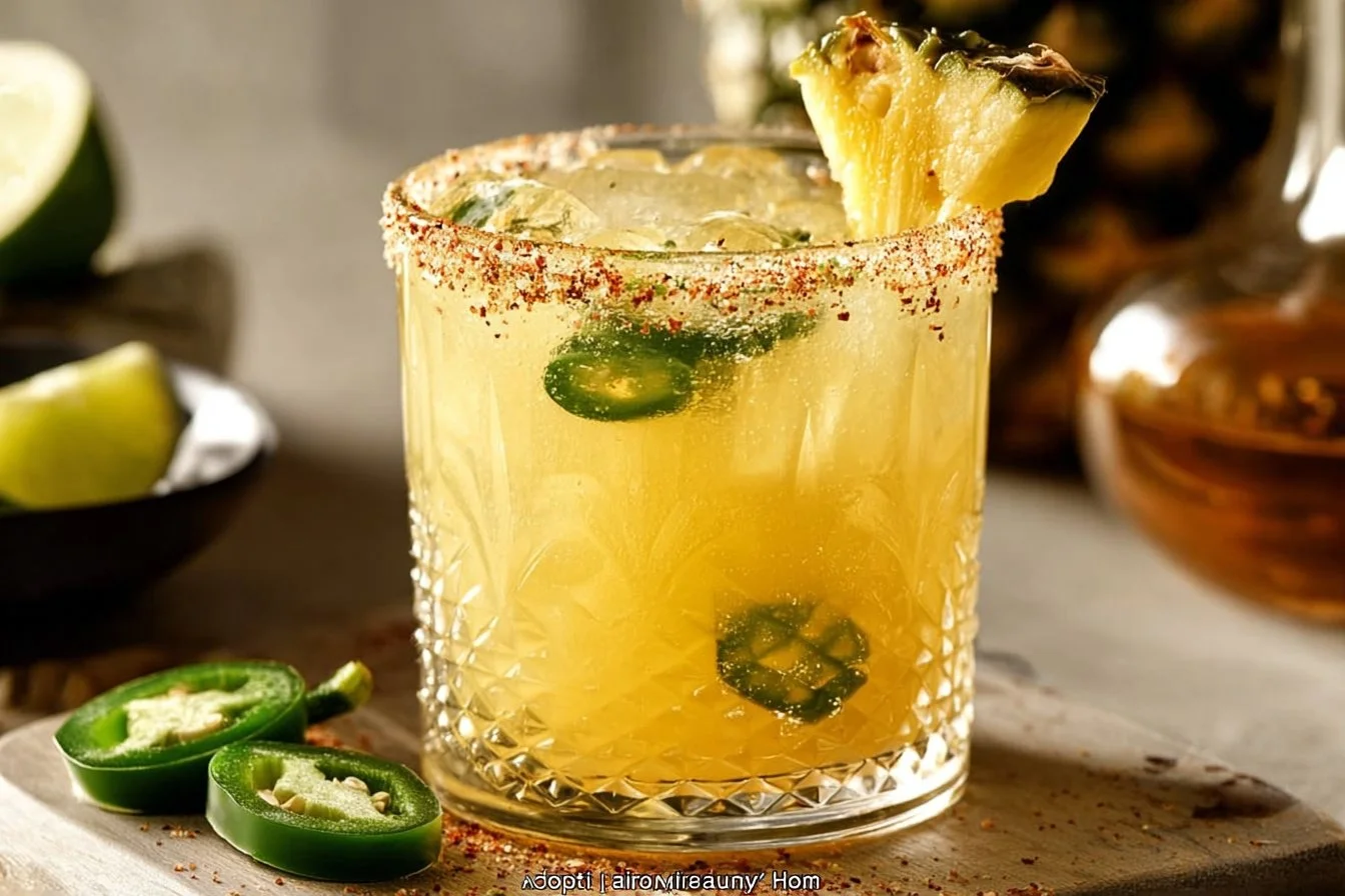 Sweet and Spicy Pineapple Jalapeno Margarita