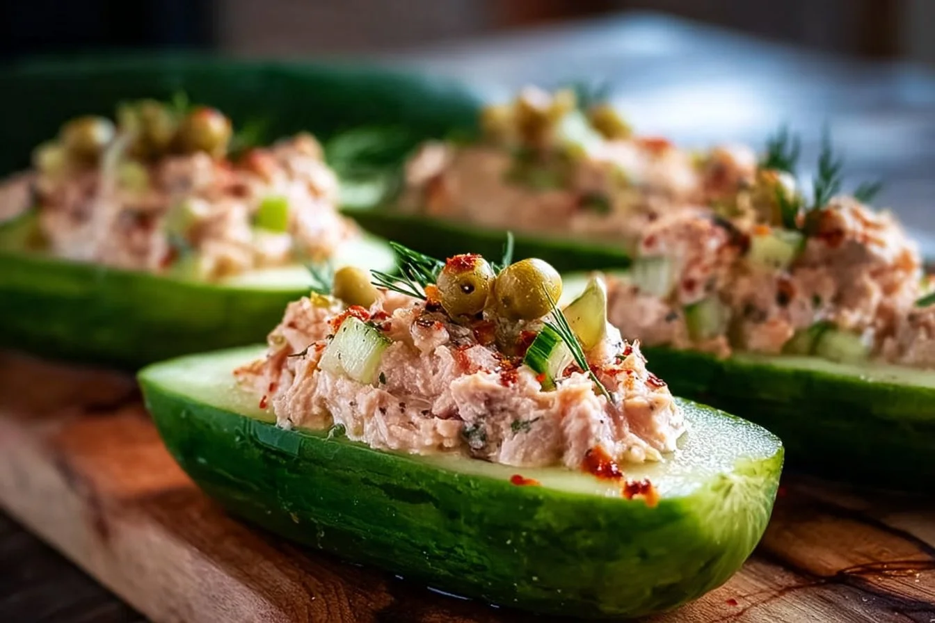 Tuna Cucumber Boats