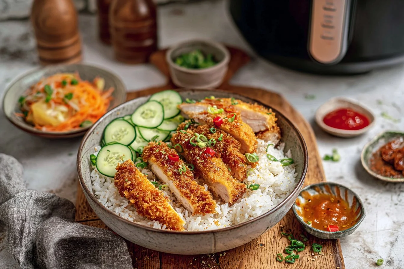 Air Fryer Chicken Katsu Bowl
