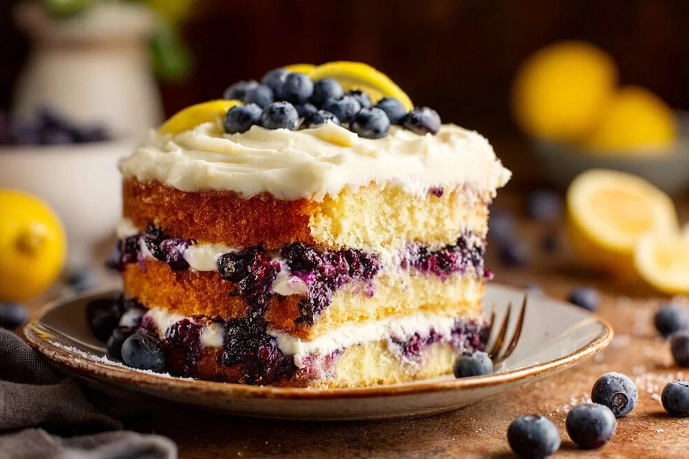 Blueberry Lemon Layer Cake