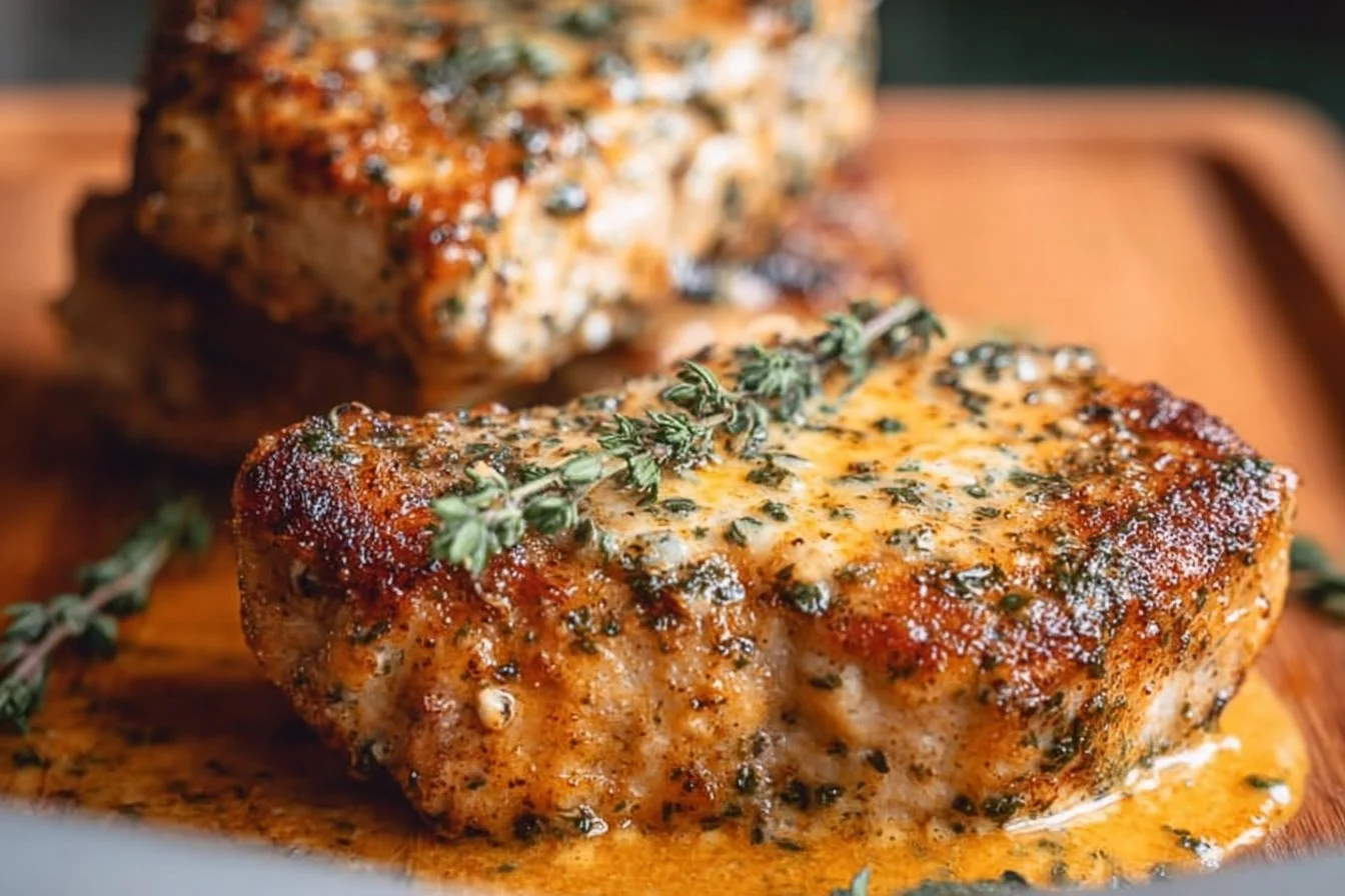 Cheddar Ranch Pork Chops
