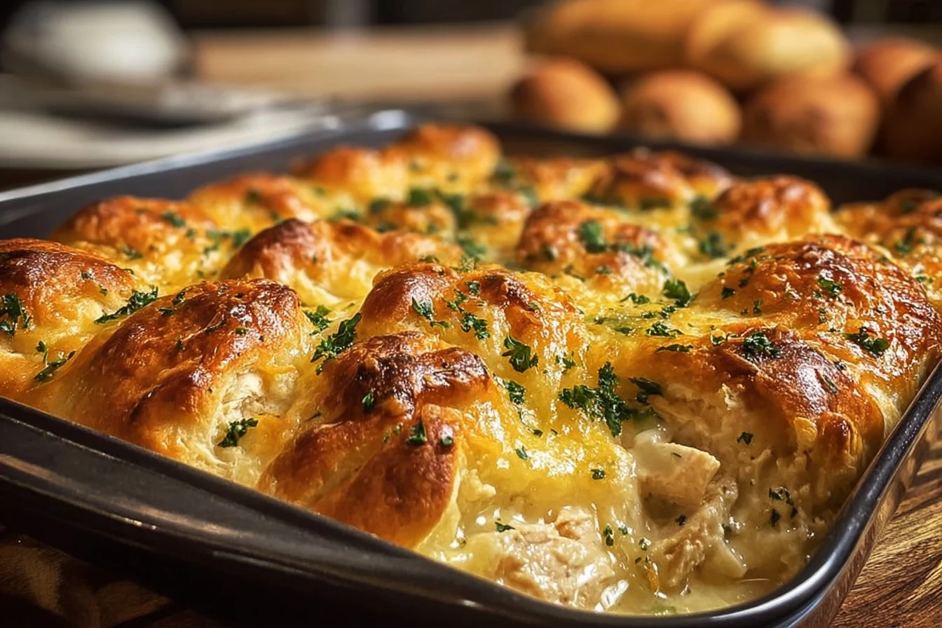 Cheesy Chicken Crescent Bake