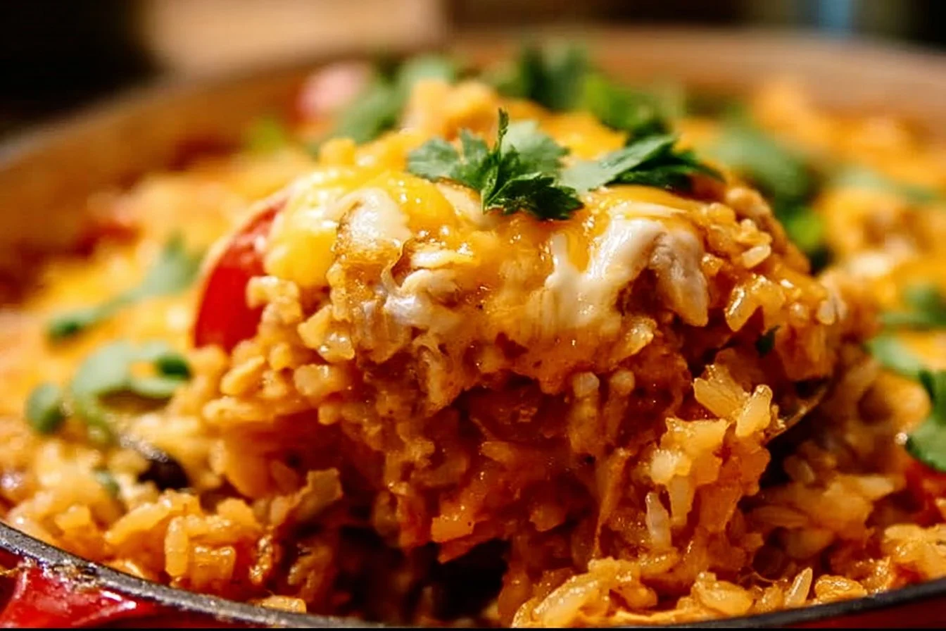 Chicken Enchilada Rice Casserole