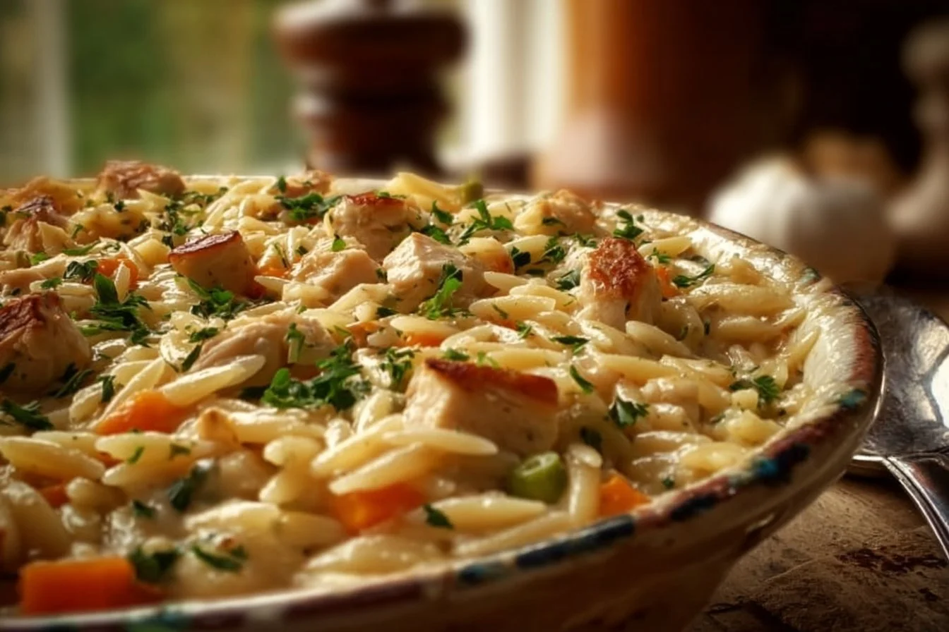 Creamy Chicken Pot Pie Orzo