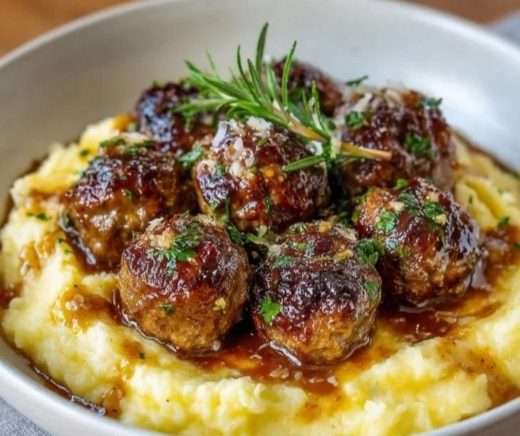 Creamy Mushroom Chicken Meatballs