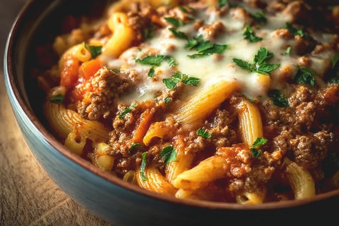 Creamy Rotel Pasta with Ground Beef
