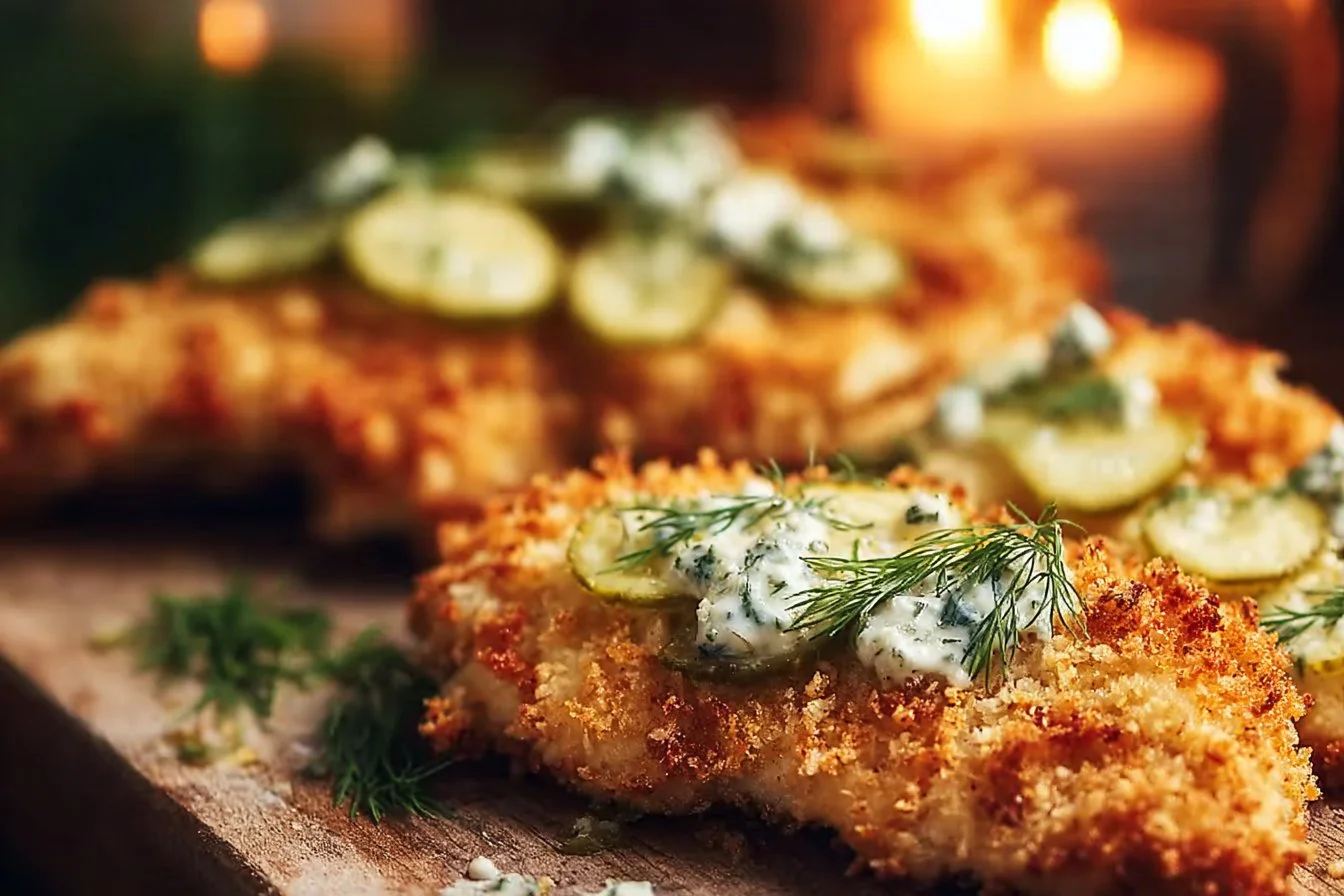 Crispy Dill Pickle Parmesan Chicken