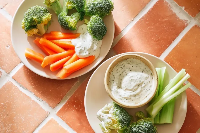 High protein cottage cheese ranch dip made with three simple ingredients