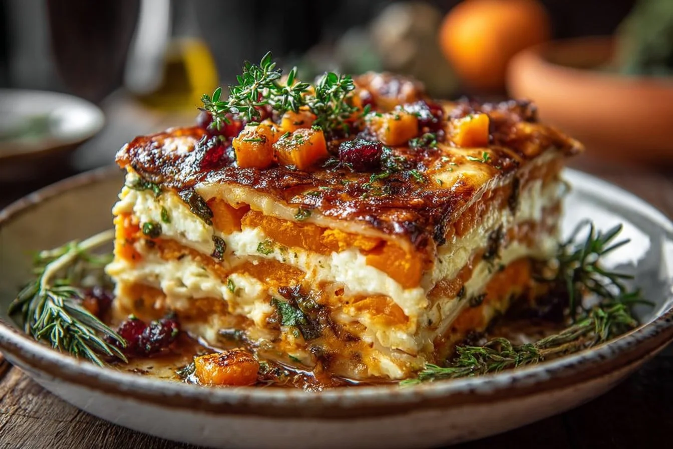 Layered Sweet Potato Butternut Squash Carrot Lasagna Recipe