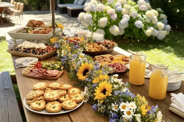Mother's Day brunch ideas featuring dishes and decorations