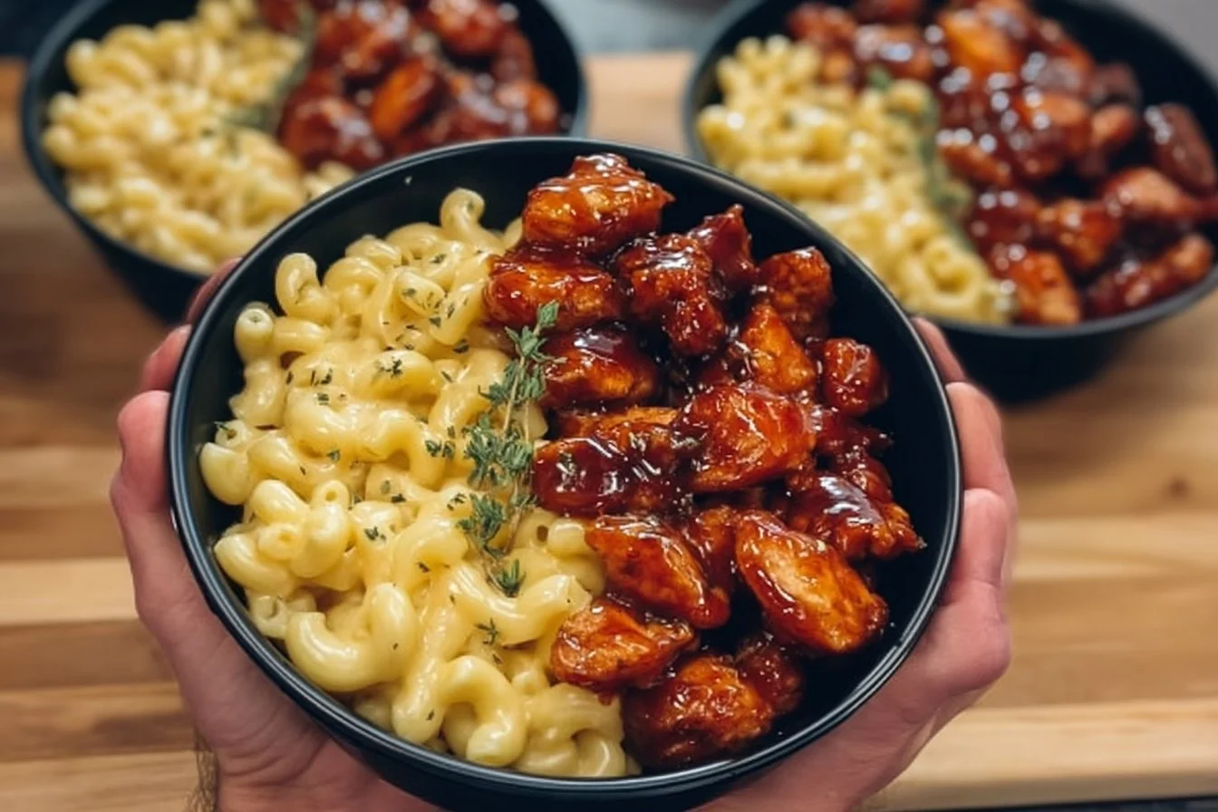 Delicious quick weeknight dinner meal ready to serve on a table