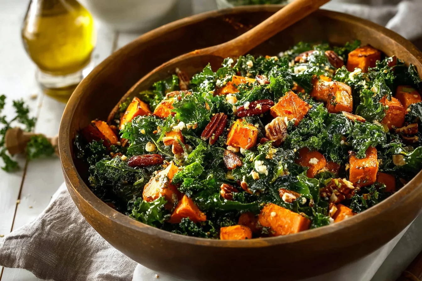 Roasted Sweet Potato Kale Salad
