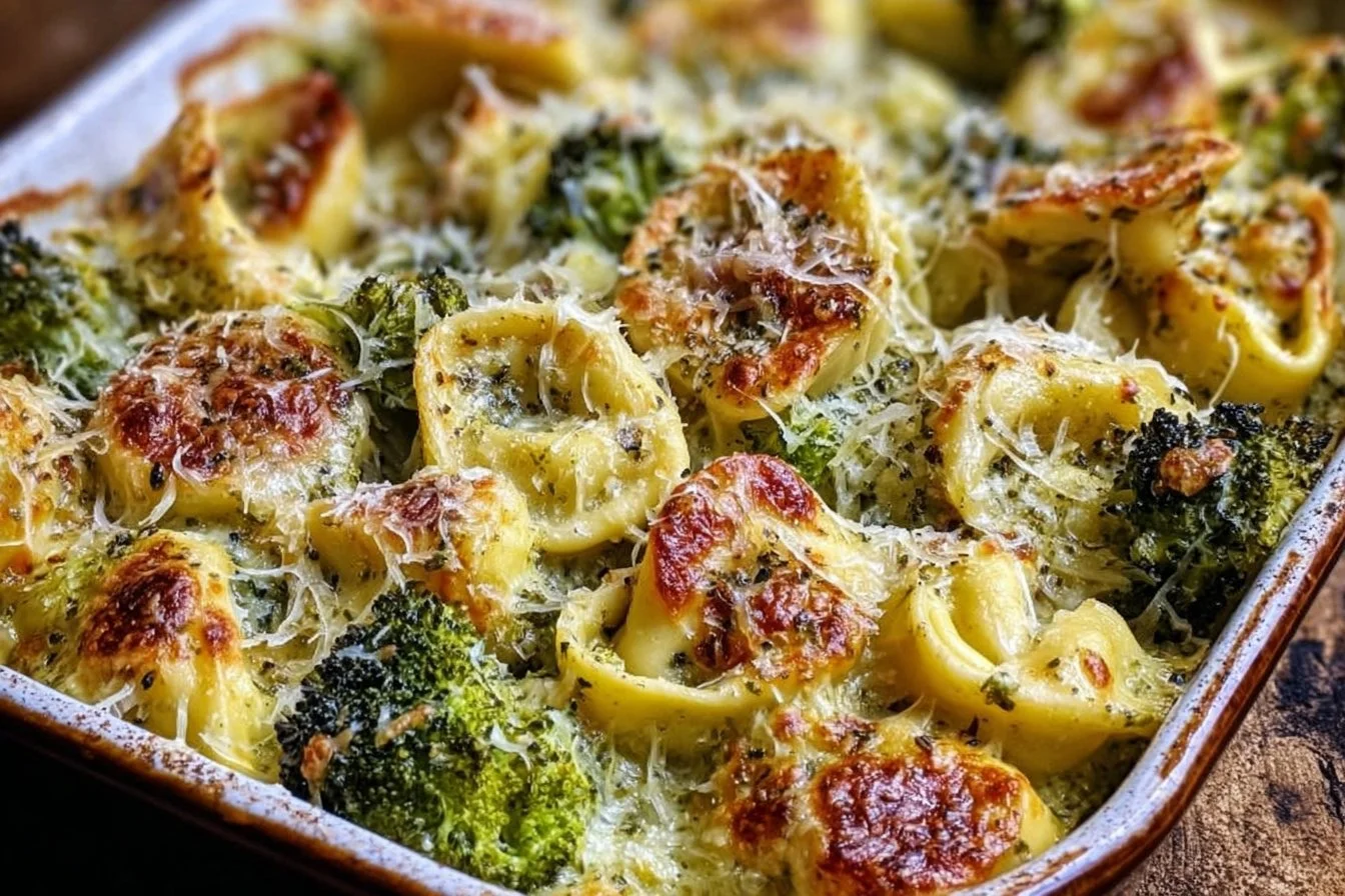 Sheet Pan Broccoli Tortellini Bake