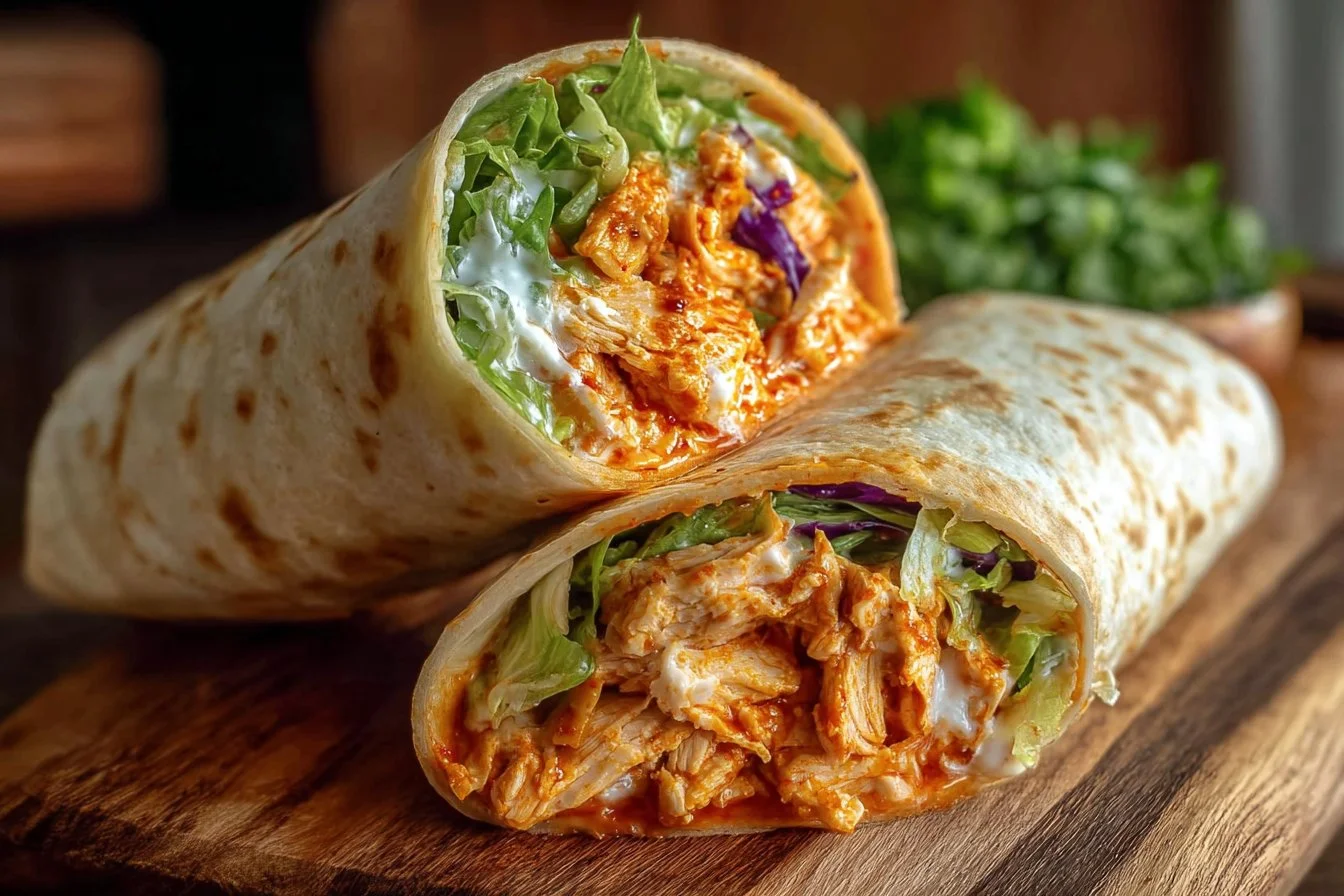 Spicy Buffalo Chicken Wraps for Two | Healthy Food Dishes, Workout Food, Cooking Recipes