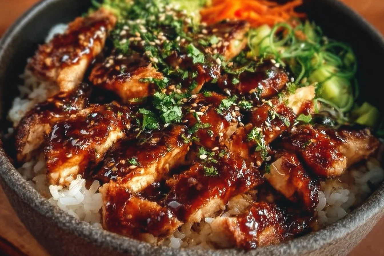 Sticky Chicken Bowls