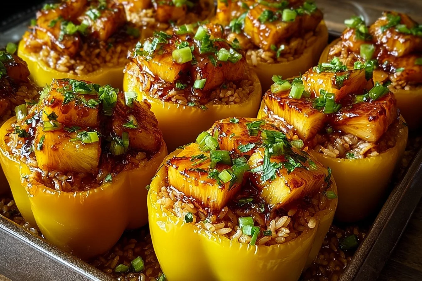 Delicious Teriyaki Pineapple Chicken served with vibrant vegetables
