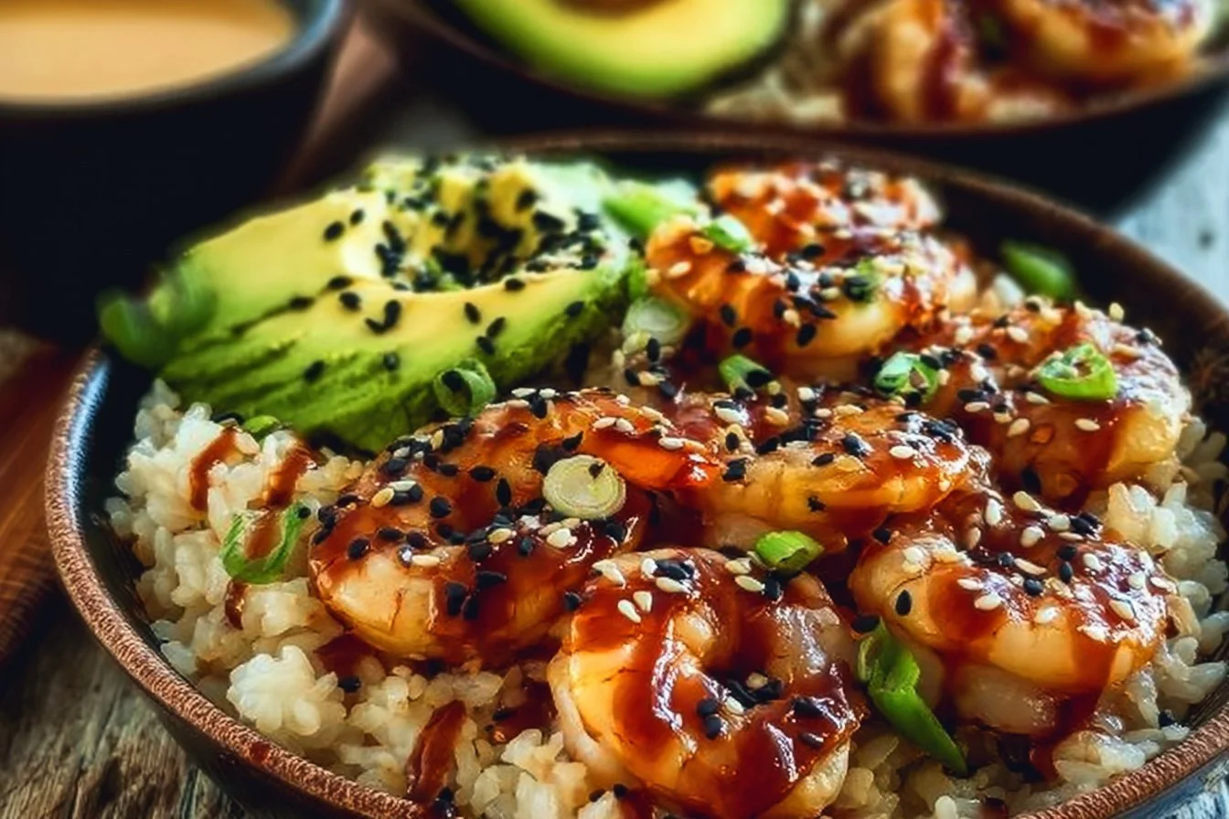 Teriyaki Shrimp Rice Bowls