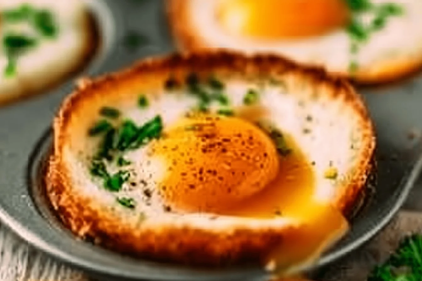 Oven Eggs | French Baked Eggs in Muffin Tin, Eggs in a Muffin Pan, Egg Recipes