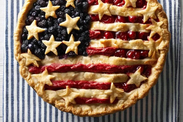 Freshly baked Cherry Blueberry Pie with a golden crust and vibrant filling