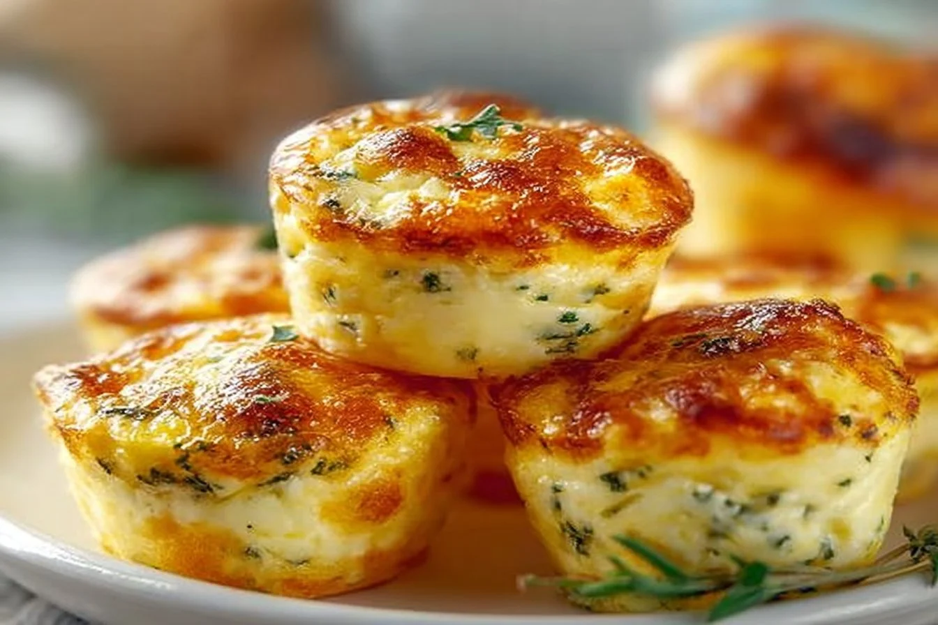 Delicious and healthy cottage cheese egg bites ready to serve