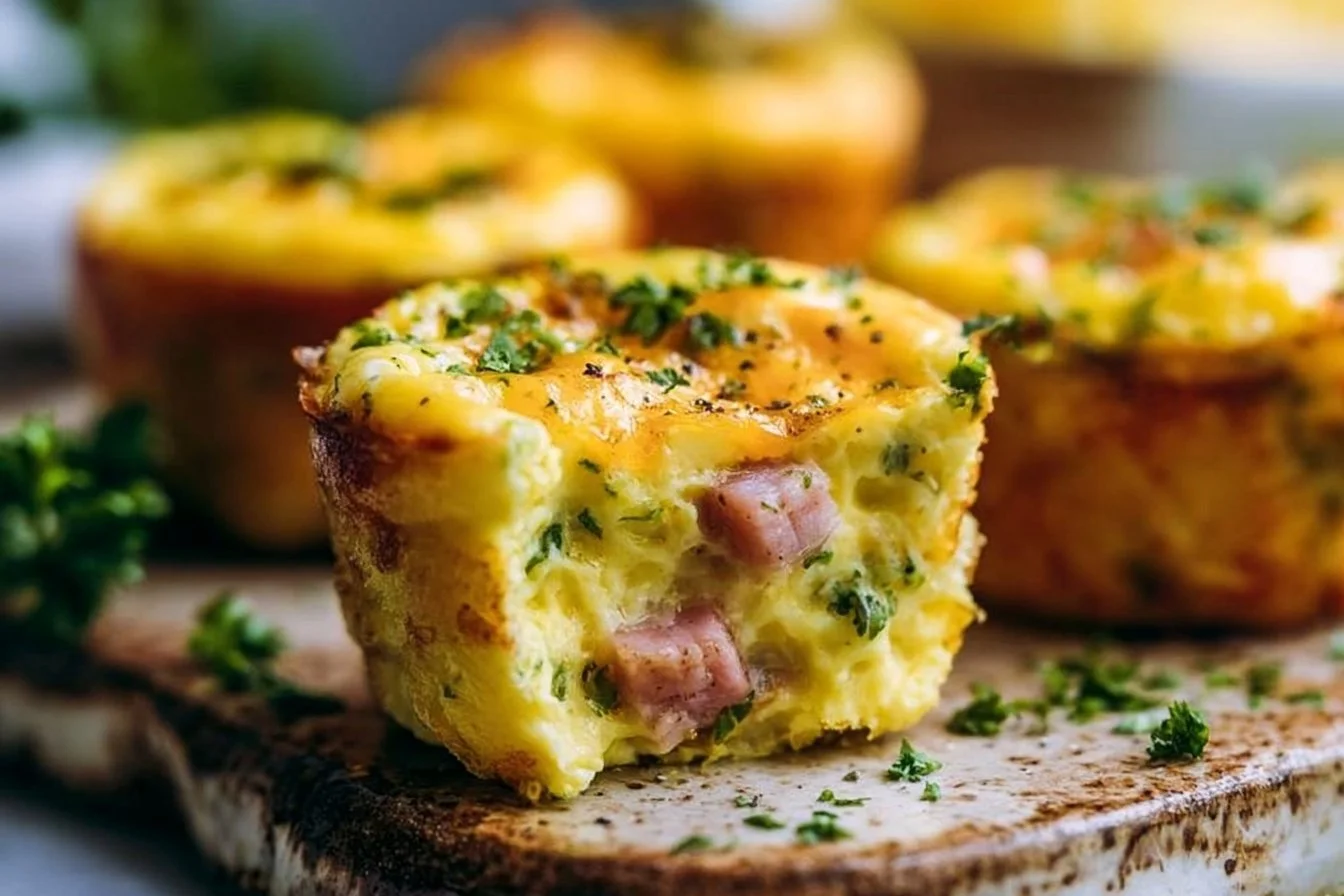 Ham and Cheese Egg Muffins for Quick Breakfasts | Ham Egg Bites in Muffin Tins, Low Carb Freezer Breakfast, Egg Muffins with Ham