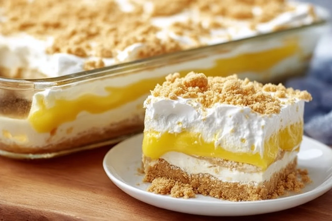 Heavenly Oreo Lemon Dessert with creamy lemon filling and Oreo crust