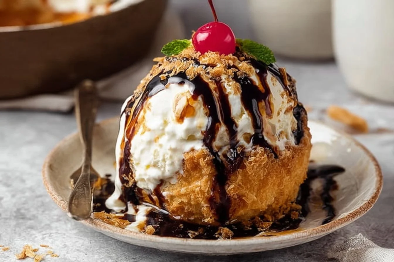 Homemade Fried Ice Cream