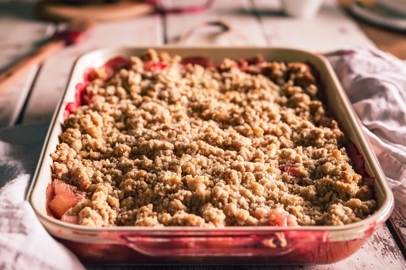 Homemade Rhubarb Crisp